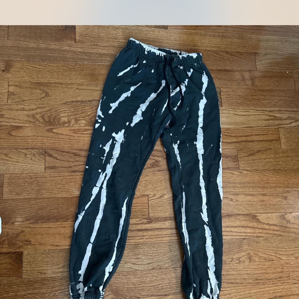 Black and White Tie-Dye Joggers